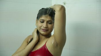 Desi Indian Nude in Bathroom Shows her Boobs tits