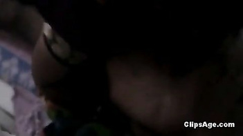 Desi wife in blouse and underskirt engulfing lund of her hubby amateur clip