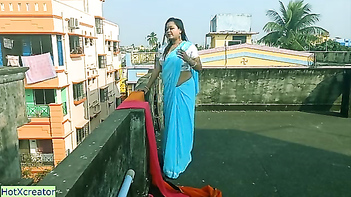 Desi Bhabhi's Hot Sex Encounter With Houseowner's Son - Hindi Webseries With Dirty Audio!