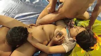 Hot Desi Stepmom with Big Boobs Enjoys Double Penetration with Stepson in Steamy Bengali Sex
