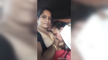 Sizzling Desi Bhabhi Enjoys Passionate Boob Sucking From Her Loving Hubby