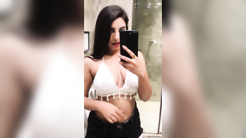Desi Sex Goddess Flaunts Her Curves In White Bikini and Deep Navel