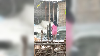 Sizzling Desi Sister Sizzles in Sensual Bathing Scene