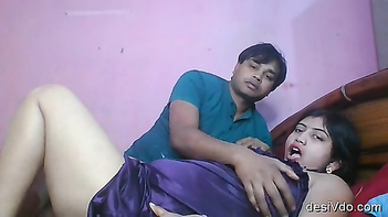 Hot Desi Devar Enjoying Intimate Moment with Sexy Bhabhi's Boobs