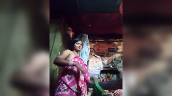Desi Boudi Flaunts Her Voluptuous Curves with Big Boobs