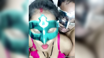 Desi Big Boobs Cam Model Rinkididi's Romantic Night With Her Hubby