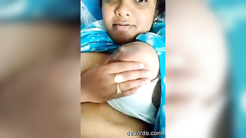 Desi Aunty Enjoys Milking Her Big Boobs For Horny Pleasure