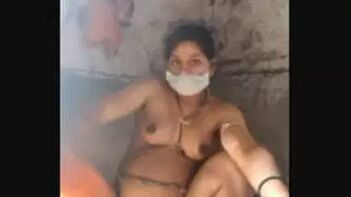 Witness the Beauty of a Pregnant Village Wife Washing Clothes in Her Full Nudity