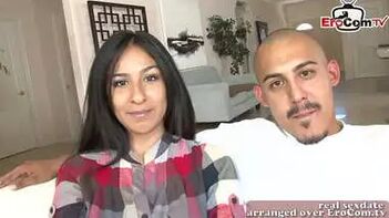 Arab Amateur Couple Experience Intimate Pleasures in First Time Porn with Skinny Teen