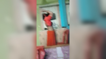 Sizzling Hot: Catch a Glimpse of Desi Wife Changing Out of Her Sexy Dress!