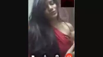 Indian Beauty Flaunting Her Assets During Sensual Video Chatting