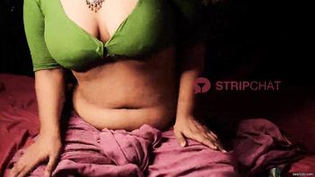 Seductive Desi Step Mom Opens Blouse to Show Off Her Sexy Boobs