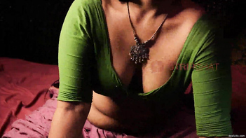 Seductive Desi Step Mom Opens Blouse to Show Off Her Sexy Boobs