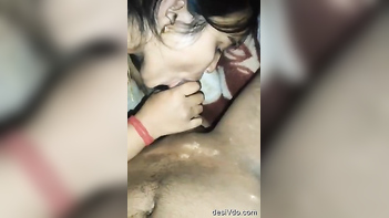 Watch Desi Couple's Passionate Lovemaking: Cute Indian Wife Sucking and Fucking Husband