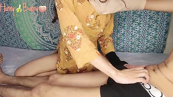 Experience Sensual Pleasure with Desi Sex: Anal Pegging with a Sexy Desi Babysitter