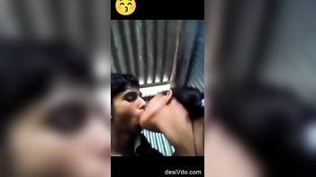 Steamy Shy Desi Girlfriend Kissing and Teasing Her Boyfriend's Member