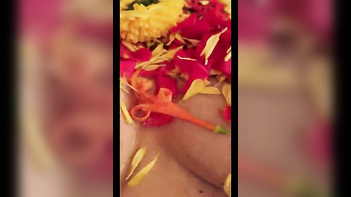 Rati69manmadha and Rati Enjoy a Sensual Floral Bath - A Desi Indian Couple's Intimate Moment