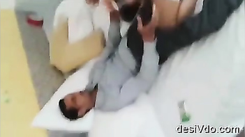 3 Friends Have a Wild Night of Desi Sex: Randi Pressing Boobs and Ass in Hotel