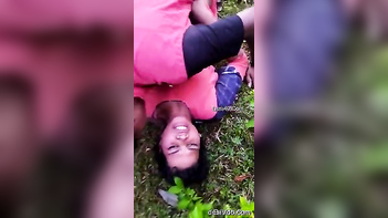 Village Desi Girl's Wild Fucking in Jungle Caught on Camera
