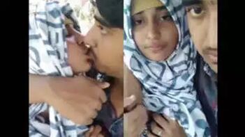Exploring Desi Passion: Watch a Hijabi Girl and Her Lover Enjoy Intimate Boob Sucking