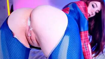Mollyredwolf Gets Freaky in Spiderman Costume: Desi Sex with Sexy Mary Jane