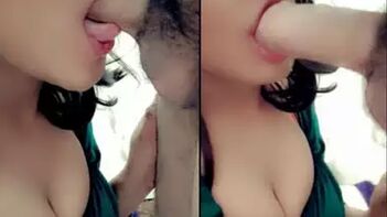 Desi Beauty Enjoying Intimate Pleasure: Sexy Hot Girl Sucking Dick