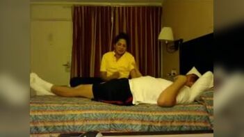 NRI office aunty hot cook jerking session with boss