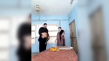 Mature Bhabhi Caught in XXX Affair with Fat Desi Neighbor - Watch the Shocking MMS Video!