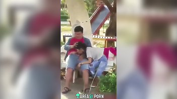 Watch Now: Desi Tamil GF Sucks BF's Dick Outdoors in Park and Swallows Cum - New Desi MMS Video