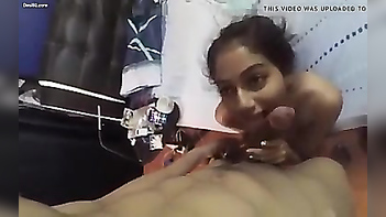Hot Desi Teen Girlfriend Gives Wild Blowjob On Big Cock Boyfriend