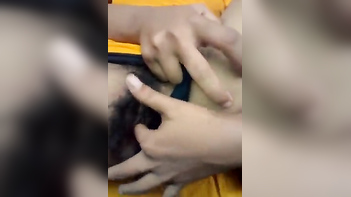 Bangla Innocent Teases Tamil Hairy Cunt in Sensual Desi Sex Show