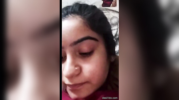 Desi GF Showing Her Sexy Side to Lover on Video Call