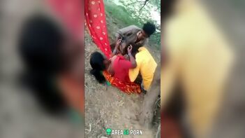 Hot and Wild Desi Outdoor Sex with Two Horny Local Guys - No Limits!