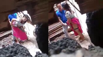 Leaked Video: Desi Lovers Caught in Standing Sex Position Outdoors by Hidden Camera