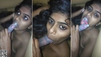 Sultry Indian Beauty Gives Passionate Blowjob and Enjoys the Taste of Cum