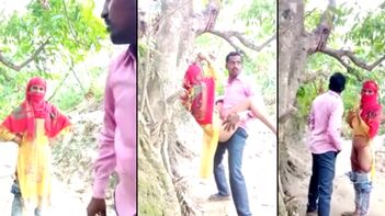 Scandal Desi XXX video! Village сouple сaught fucking in jungle on MMs cam
