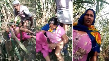 Sneaky Indian lovers are caught by stranger with camera in cornfield