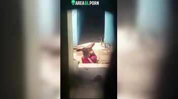 Sensational News: Spy Cam Captures Topless Bathing of Village Aunty with Huge Breasts