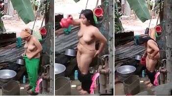 Indian Woman's Bodacious Bathtime Captured on Amateur Video!