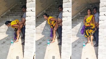 Mustached Man Caught in the Act of Passionate Lovemaking with Indian Lover from Behind
