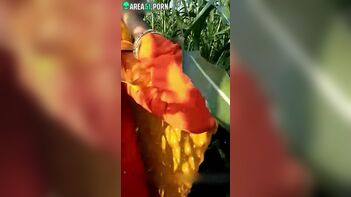 Indian Aunty Caught Masturbating in Cornfield - Shocking Incident in Rural India