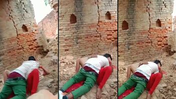 Unbelievable! Desi Wife Caught Cheating at Ruins of Ancient Village