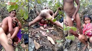 Indian XXX Porn: Desi Village Couple Caught in a Compromising Position in the Jungle