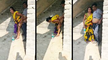 Shocking Discovery: Bhabhi Caught in Intimate Act at Abandoned House by Local Men