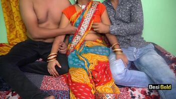 Gangbang Shock: Indian Wife Involved in Threesome with Husband and Boss
