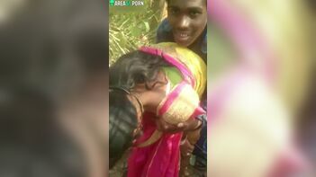 Indian Boy Caught in Passionate Moment with Clothed Bhabhi from Behind