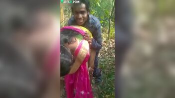 Indian Boy Caught in Passionate Moment with Clothed Bhabhi from Behind