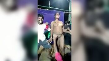 Voyeur Captures Telegu Nude Dance Show in Public on Video