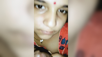 Indian Wife Delights Husband with Passionate Blowjob