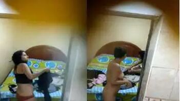 Sneaky Stepbrother Catches Indian Babe Changing - Don't Close the Door!